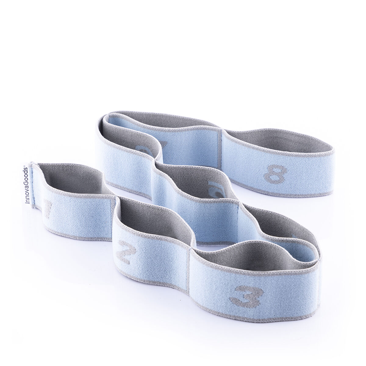 Elastiskt Fitnessband för Stretching med träningsguide Stort InnovaGoods - 17