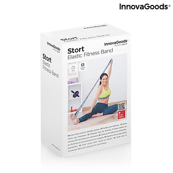Elastiskt Fitnessband för Stretching med träningsguide Stort InnovaGoods