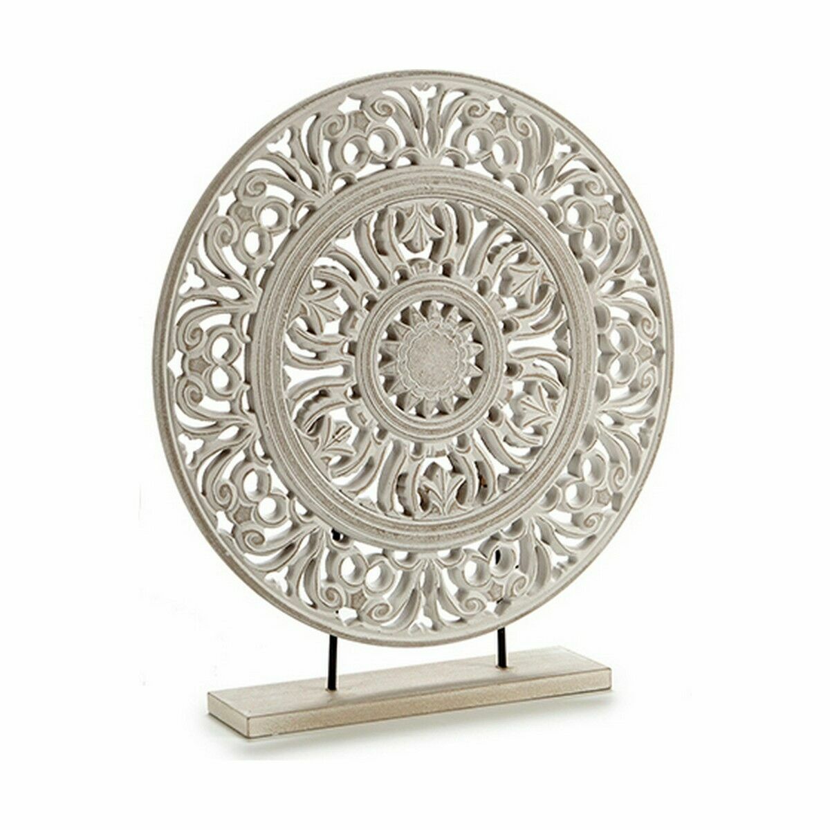 Prydnadsfigur Gift Decor Vit Mandala 7 x 49 x 44 cm 44 x 49 x 7 cm (6 antal) - 2