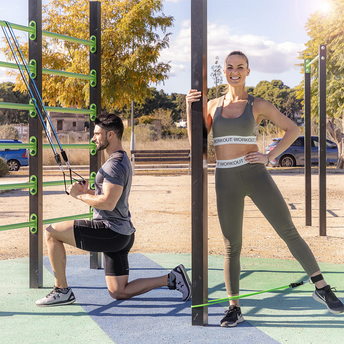 Set med motståndsband, tillbehör och träningsguide Tribainer InnovaGoods 3 antal - 27