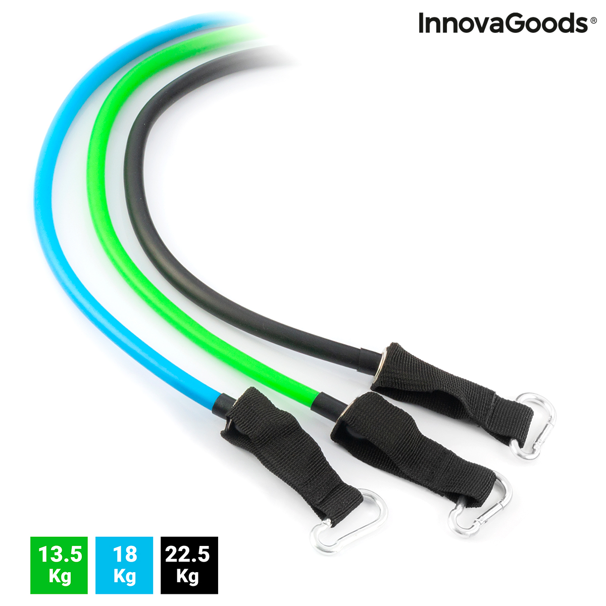 Set med motståndsband, tillbehör och träningsguide Tribainer InnovaGoods 3 antal - 3