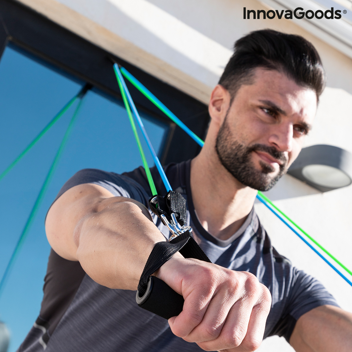 Set med motståndsband, tillbehör och träningsguide Tribainer InnovaGoods 3 antal - 7