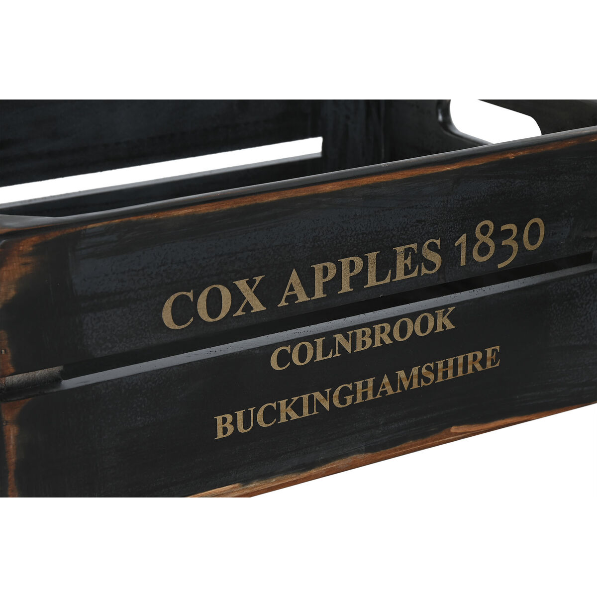 Förvaringslådor Home ESPRIT Cox Apples 1830 Svart Granträ 40 x 30 x 15 cm 3 Delar - 2