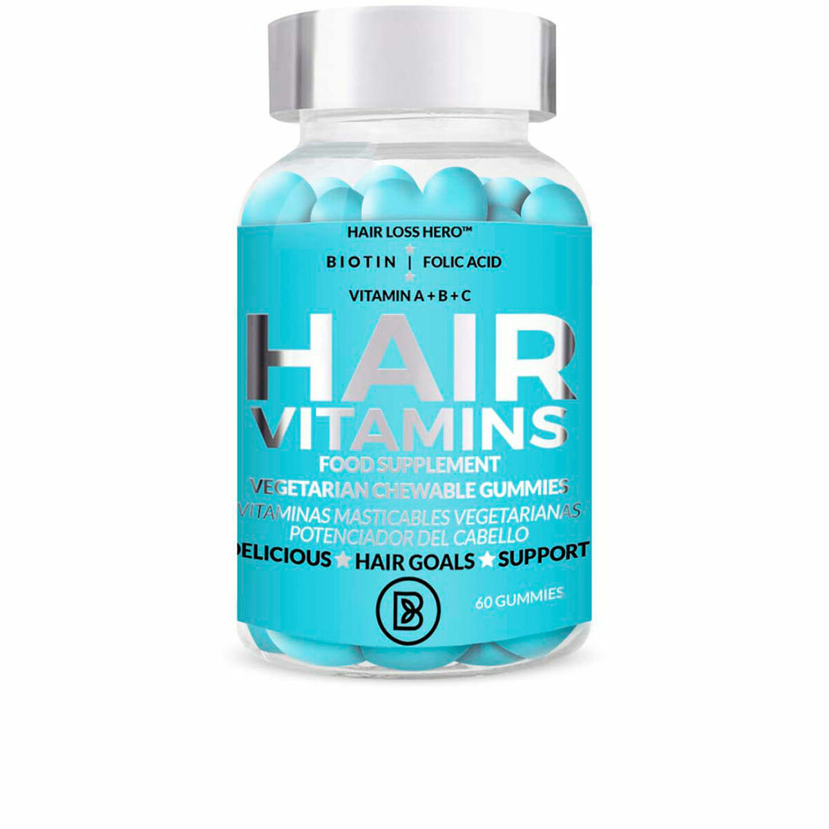 Hair Loss Food Supplement Biovène Hair Vitamins tandkött (60 antal)