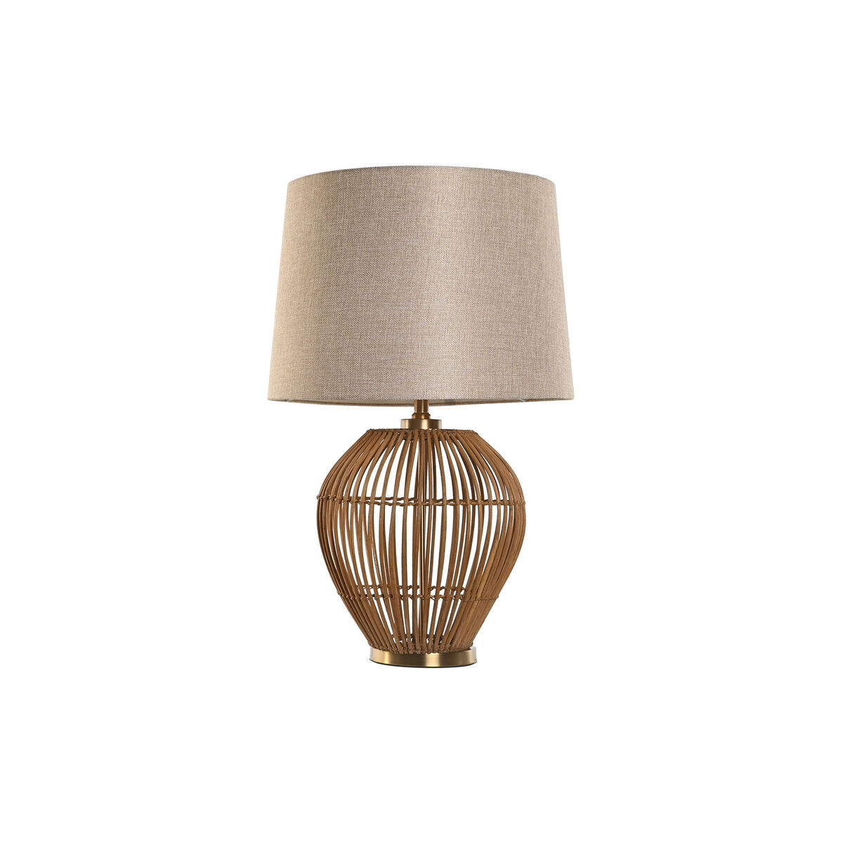 Bordslampa Home ESPRIT Brun Beige Gyllene Naturell 50 W 220 V 43 x 43 x 67 cm