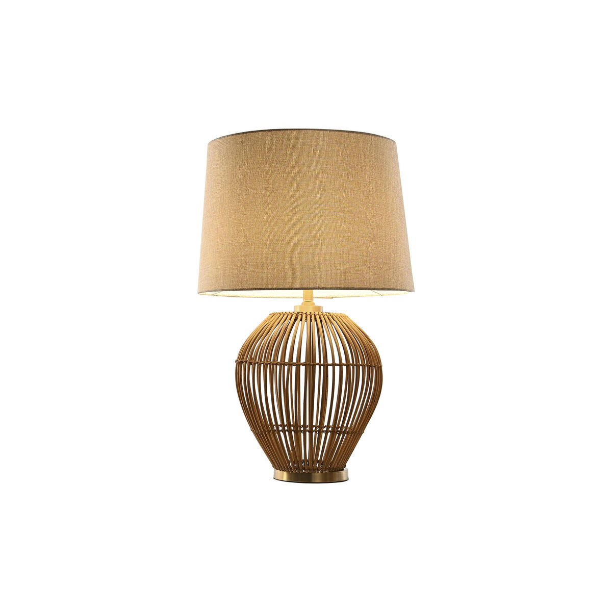 Bordslampa Home ESPRIT Brun Beige Gyllene Naturell 50 W 220 V 43 x 43 x 67 cm - 2