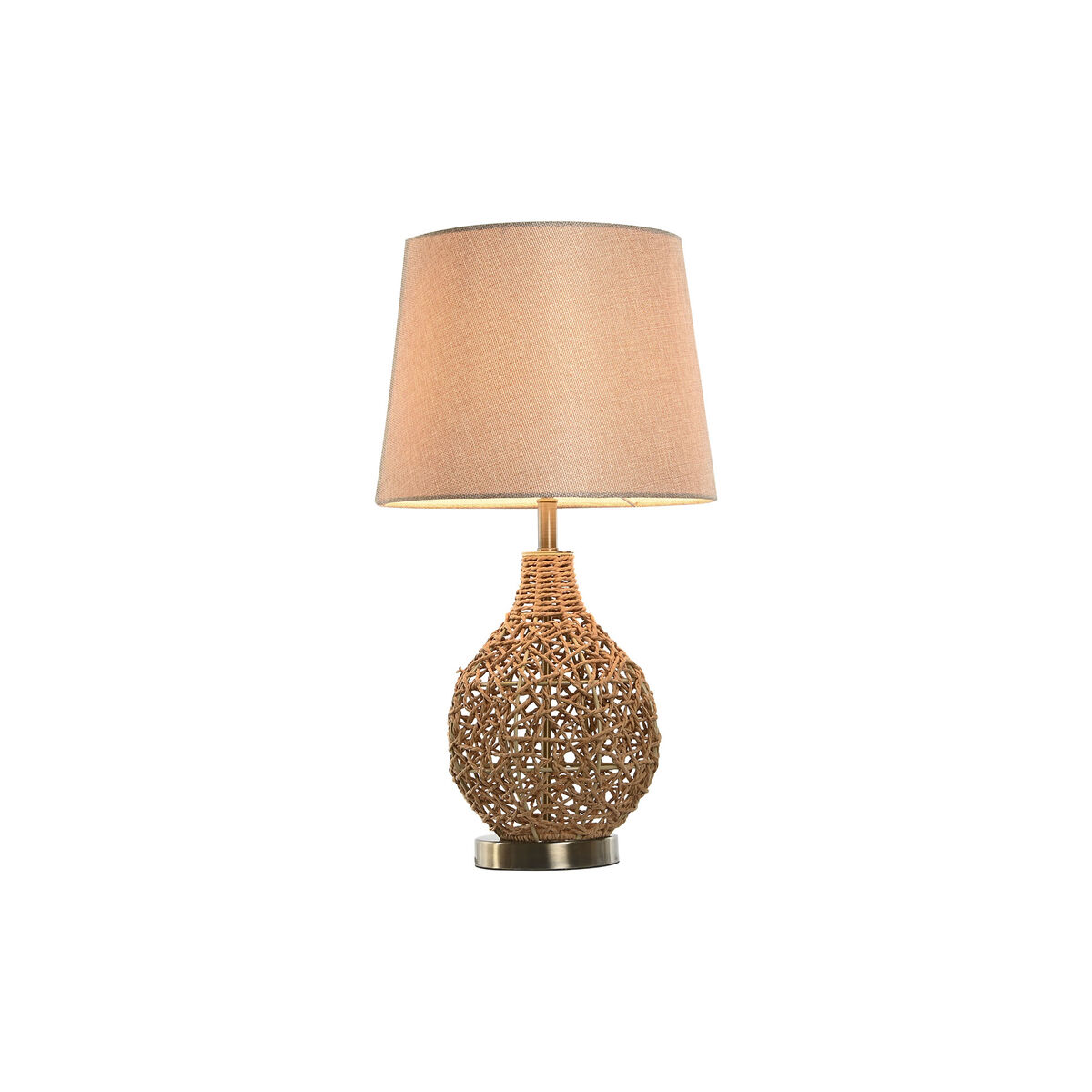 Bordslampa Home ESPRIT Brun Beige Gyllene Naturell 50 W 220 V 33 x 33 x 60 cm - 2