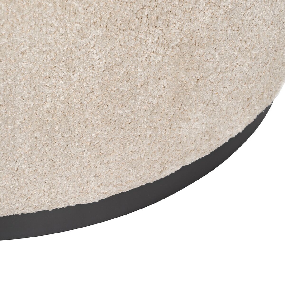 Puff Svart Beige Metall furuträ Trä MDF 80 x 80 x 41 cm - 6