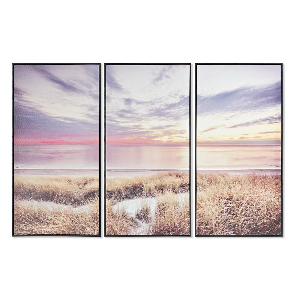 3-ramsset DKD Home Decor Medelhavs Sol (120 x 2,8 x 80 cm)