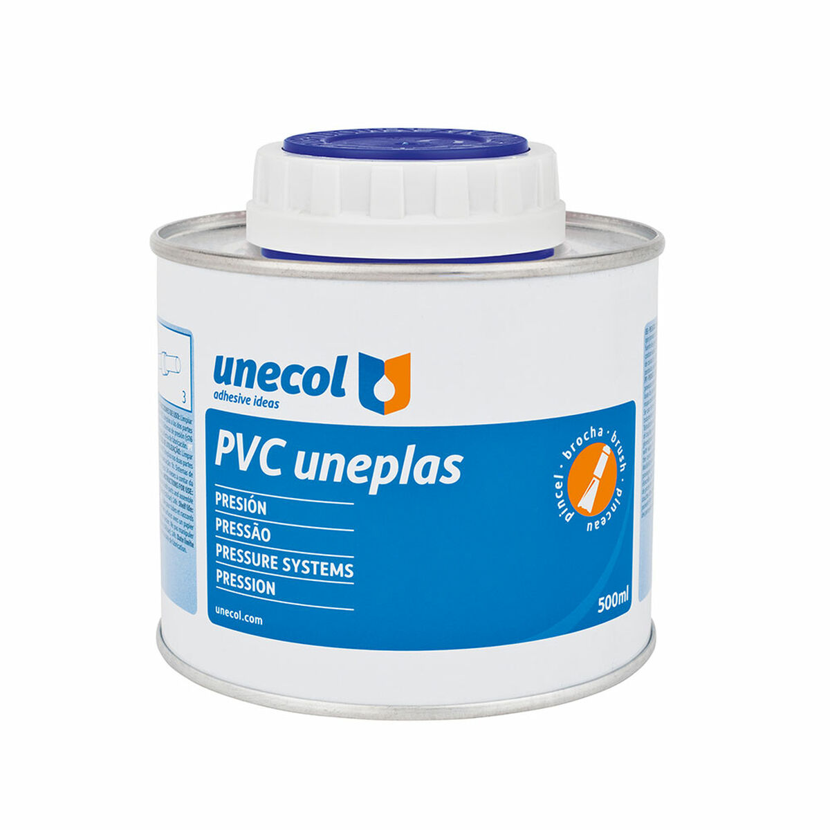 PVC-rörlim Unecol Uneplas A2041 500 ml Pensel - 2