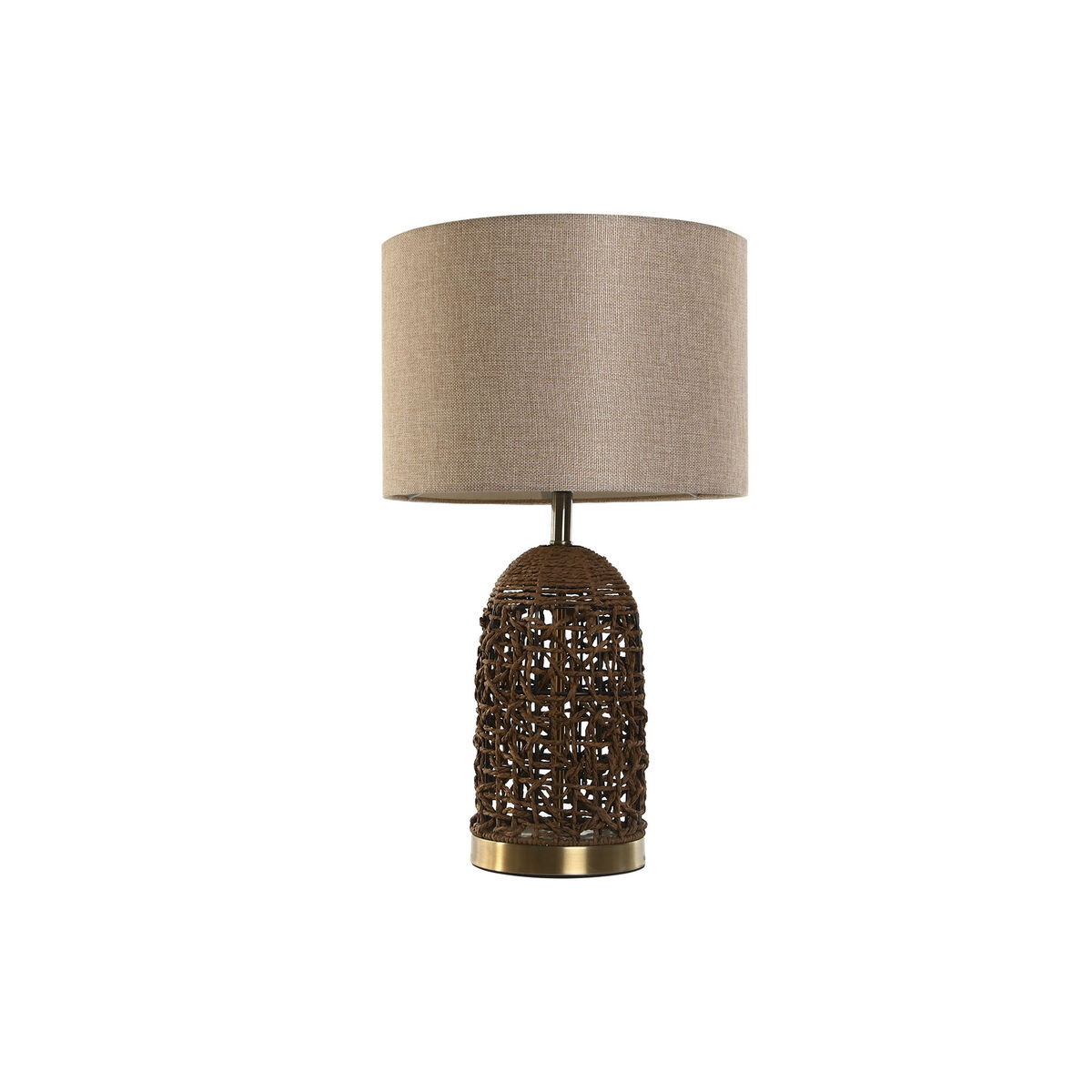 Bordslampa Home ESPRIT Brun Beige Gyllene 50 W 220 V 33 x 33 x 56 cm