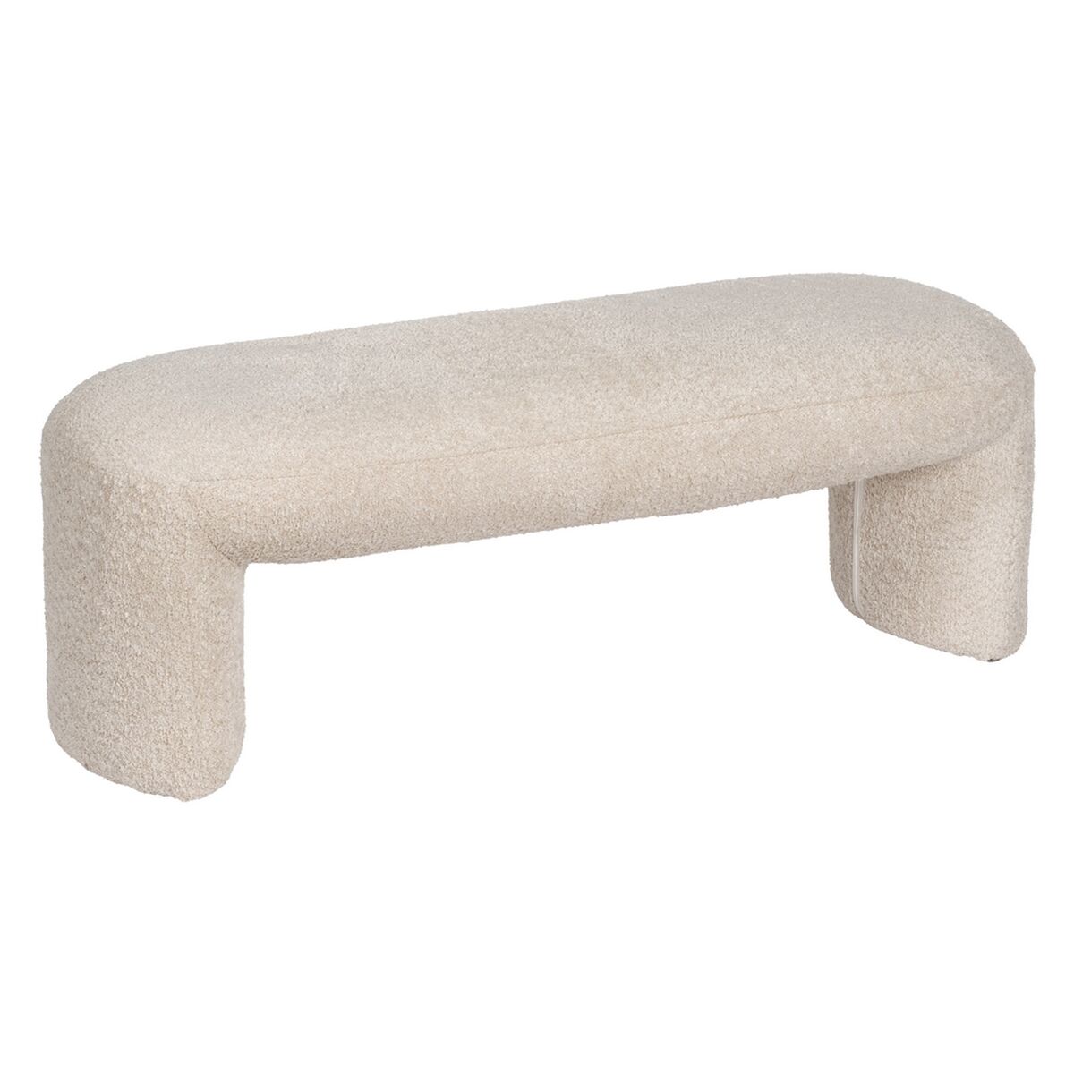 Sittpall Beige Polyester furuträ 110 x 45 x 40 cm