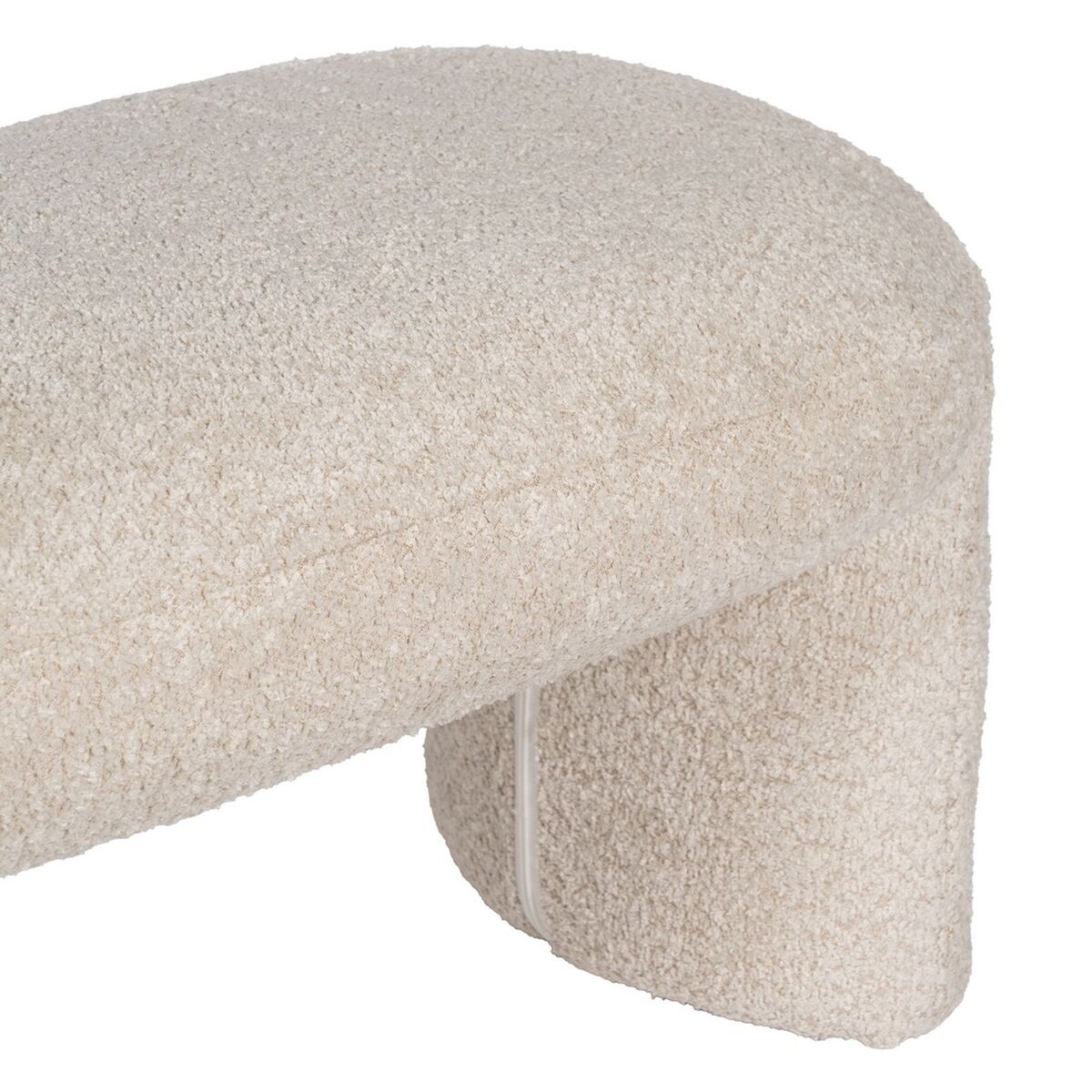 Sittpall Beige Polyester furuträ 110 x 45 x 40 cm - 6