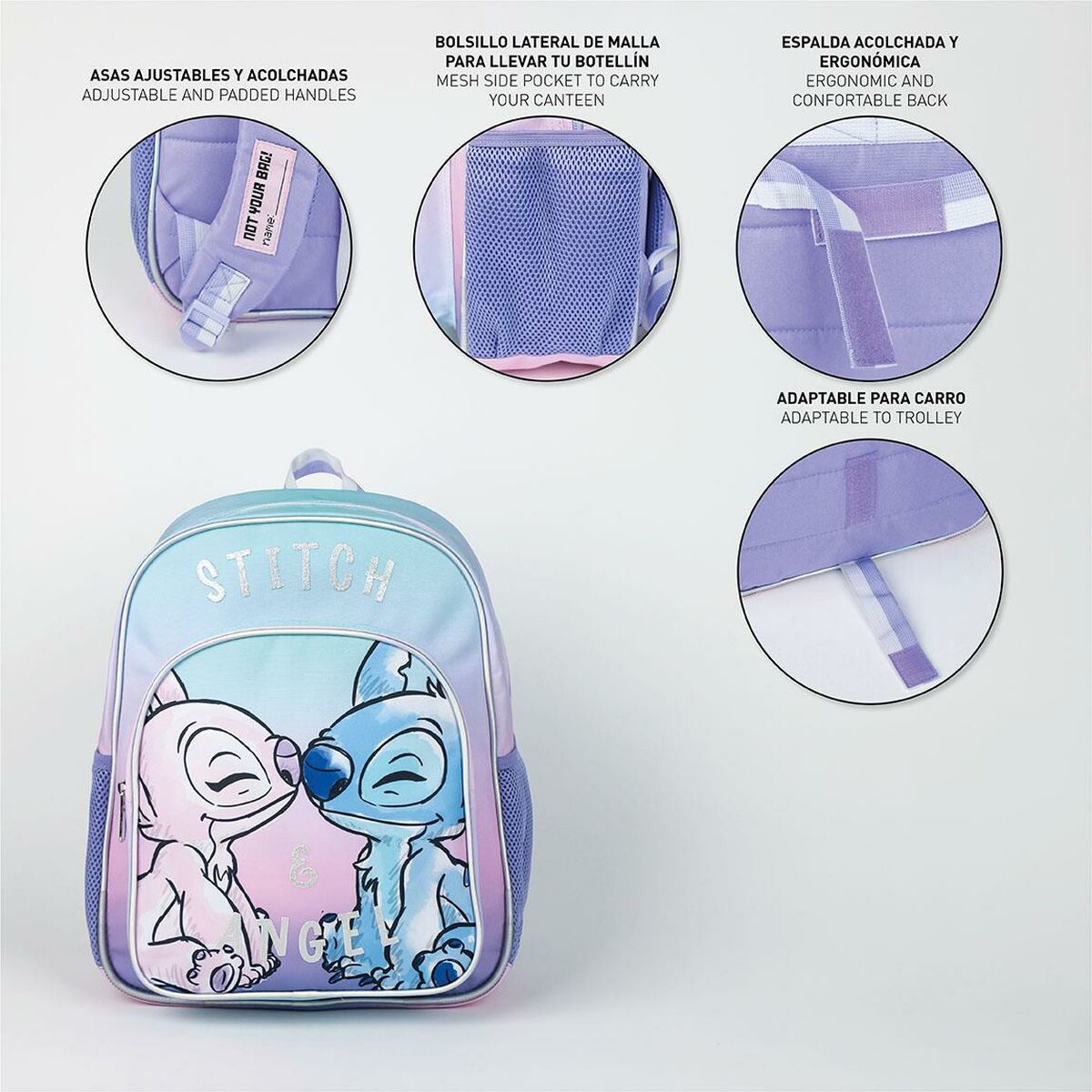 Skolryggsäck Stitch Lila - 4