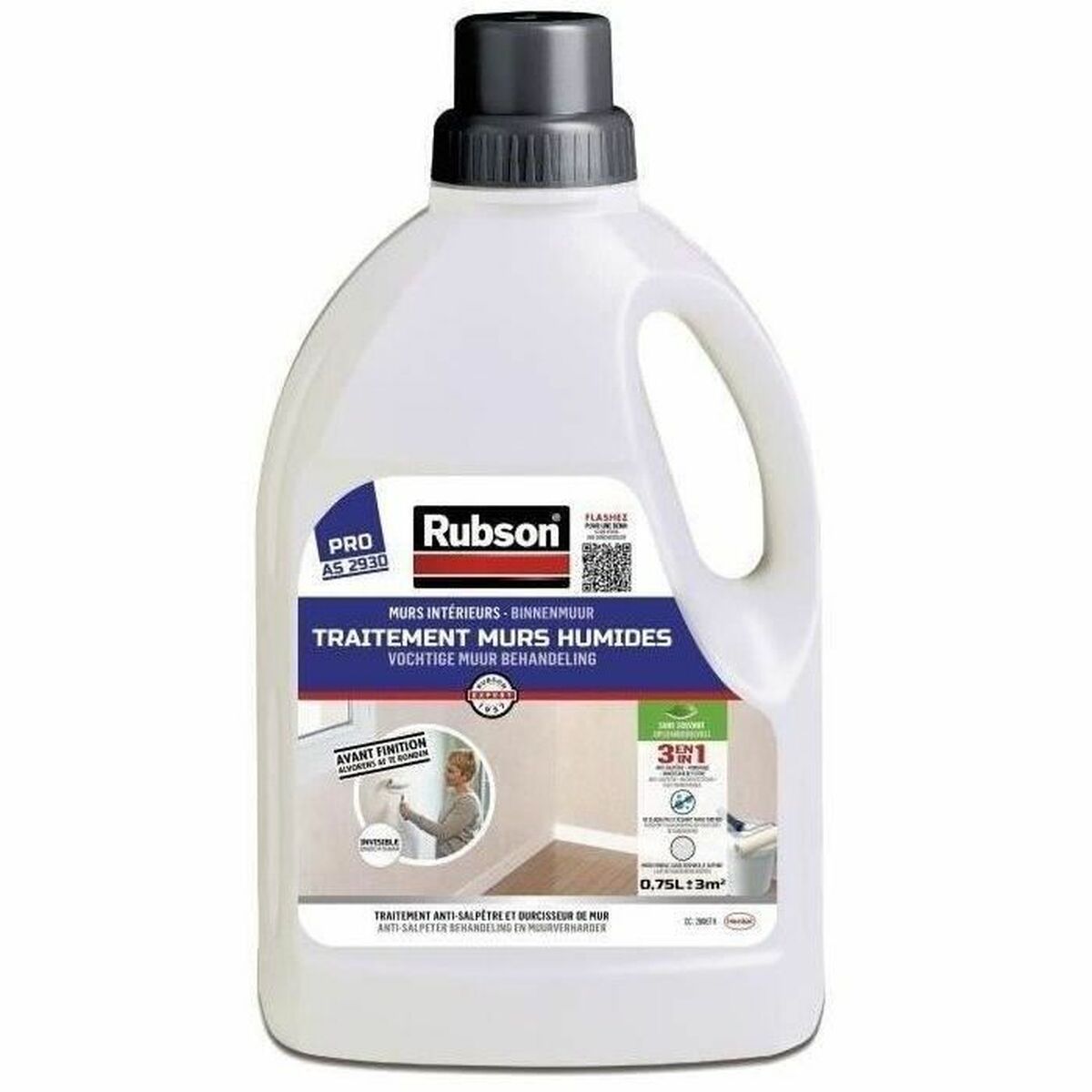Grundfärg Rubson Vit 750 ml Matt