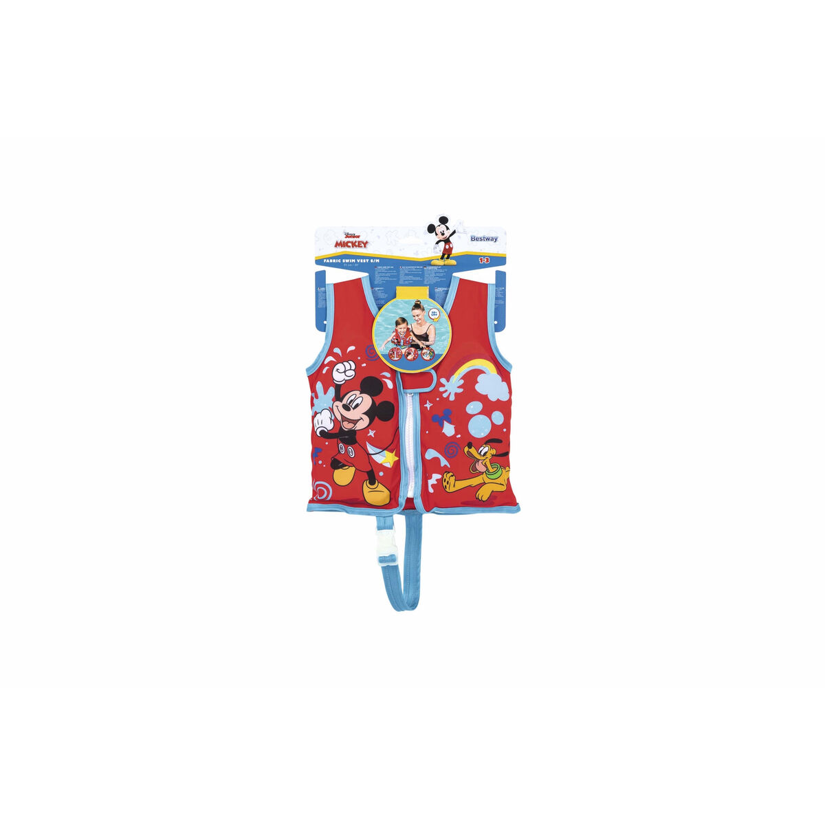 Bestway Flytväst Disney Mickey Mouse UPF 50+ 51 cm +1 till 3 År Pool och Strand 09101 - 4