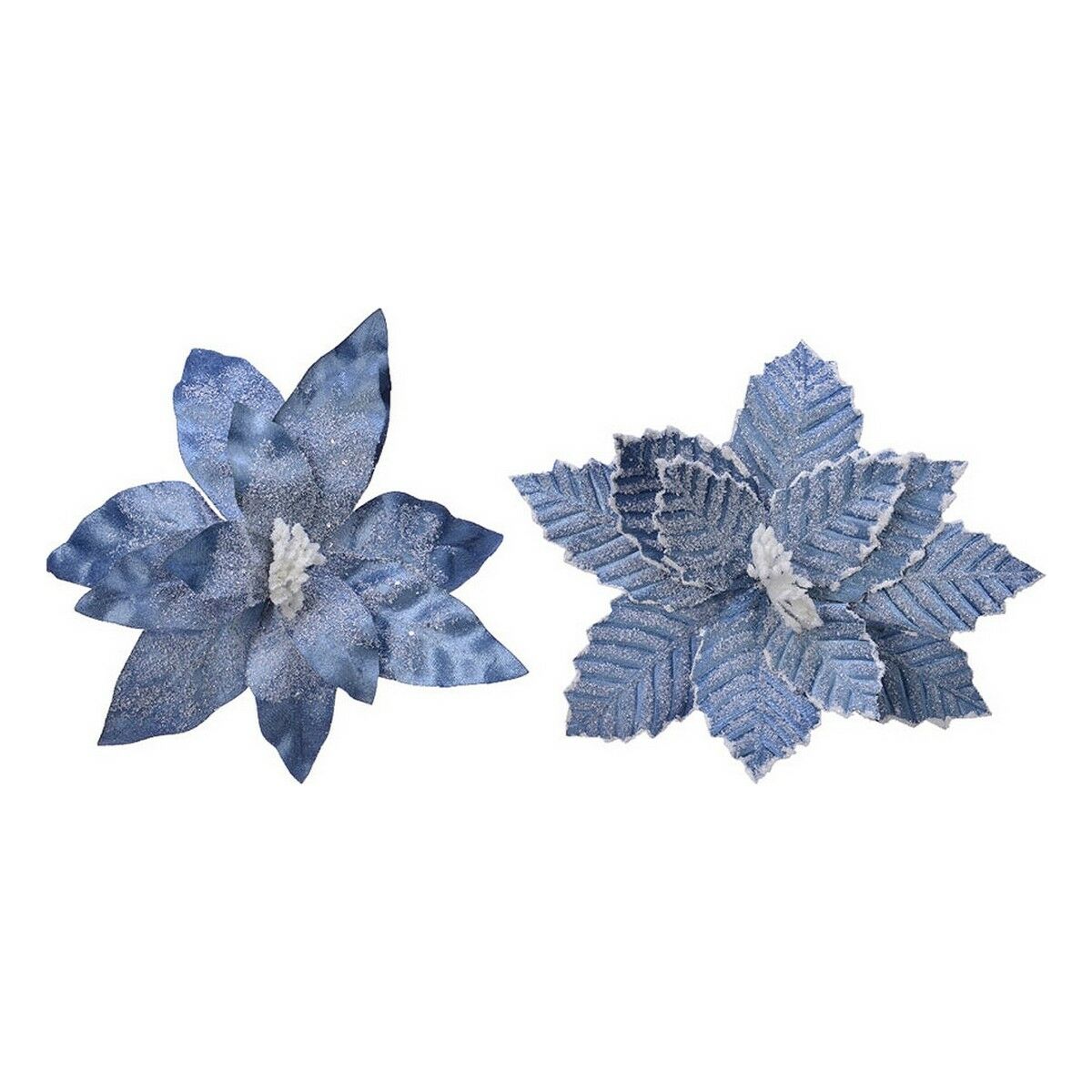 Dekorativ blomma Blå Jul