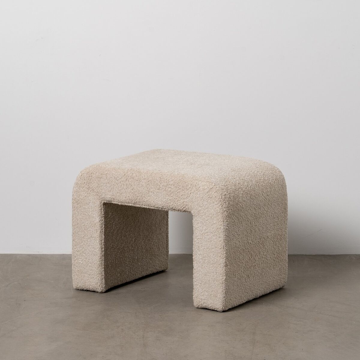 Puff Beige Polyester 67 X 48 X 47 CM - 2