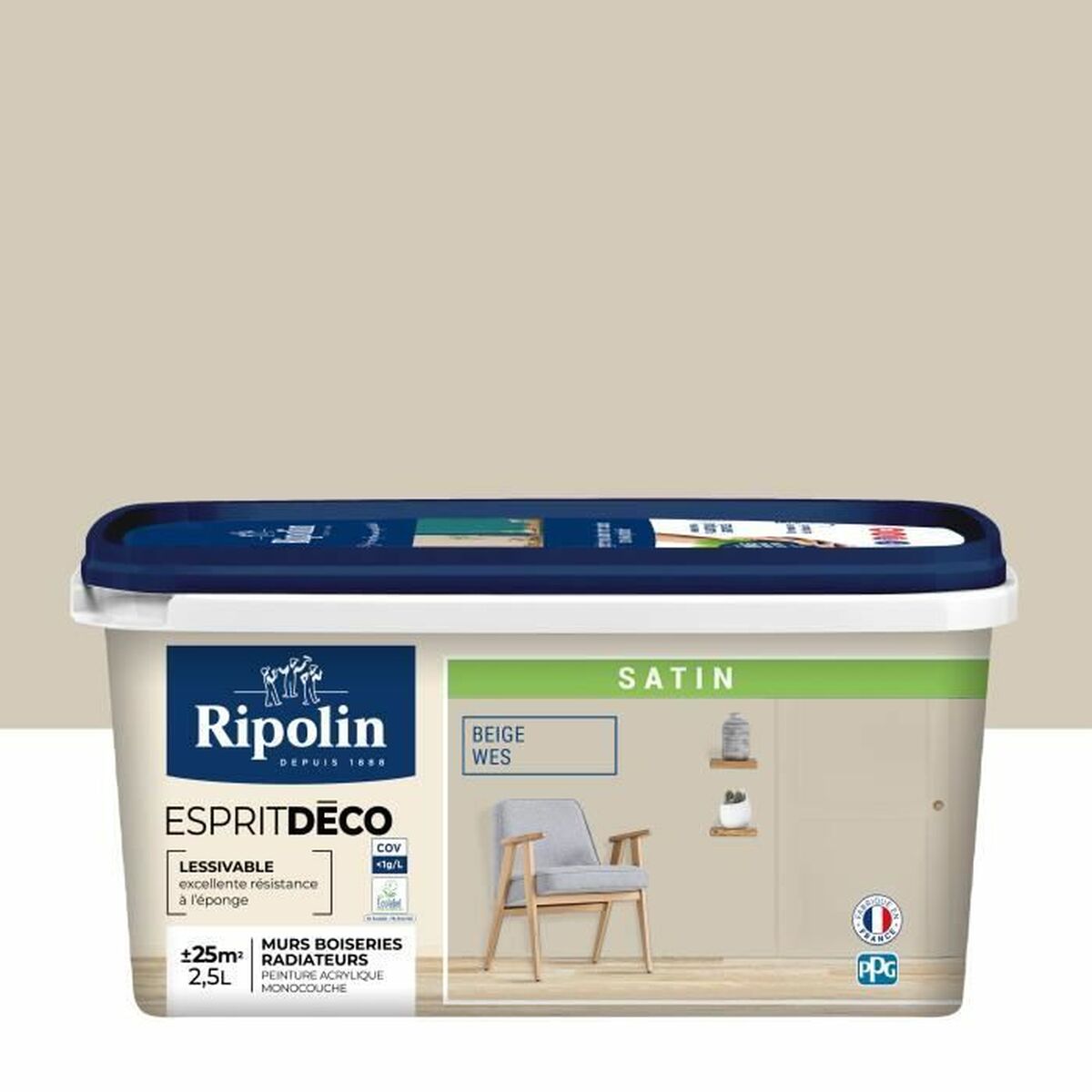 Grundfärg Ripolin Beige Satinfinish 2,5 L