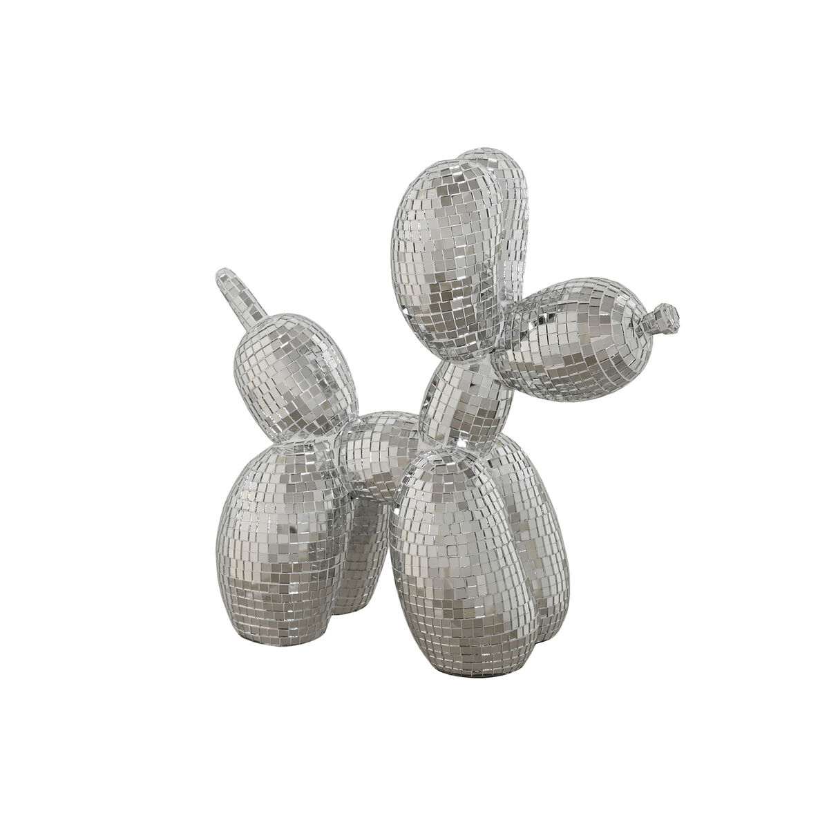 Prydnadsfigur Home ESPRIT Silvrig Hund 26 x 12 x 26 cm