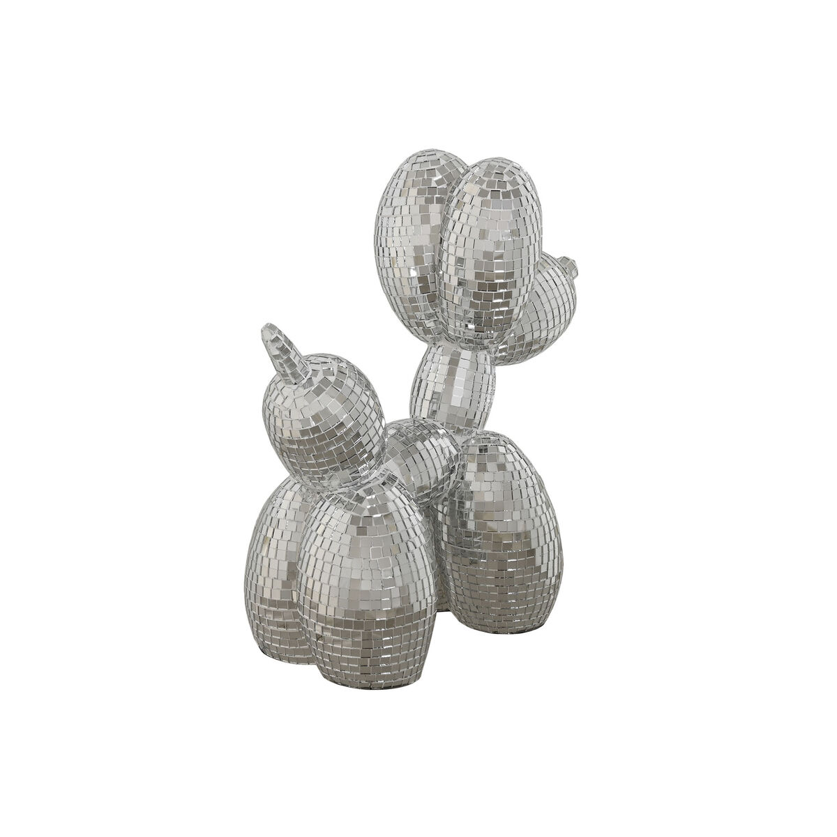 Prydnadsfigur Home ESPRIT Silvrig Hund 26 x 12 x 26 cm - 3