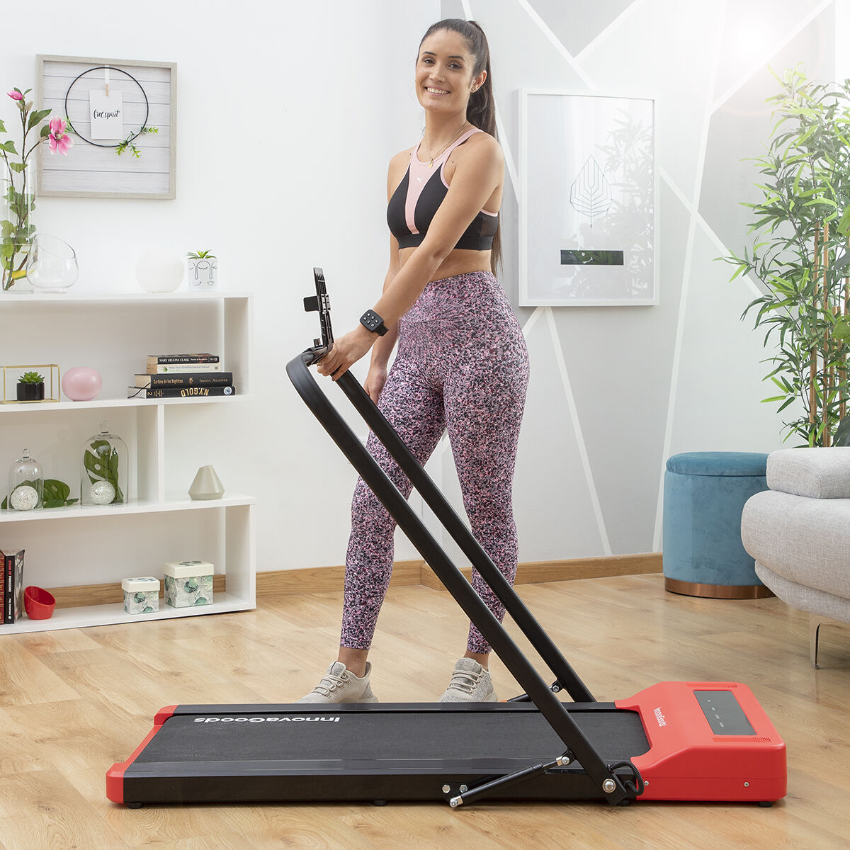 Vikbart promenad- och löpband med högtalare och fjärrkontrollarmband Foljog InnovaGoods - 29