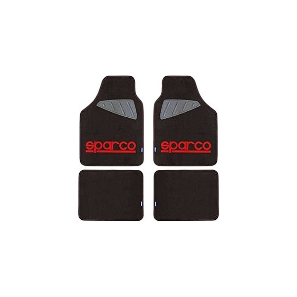 Set med bilgolvmattor Sparco SPC1903 Universal Svart/Röd (4 pcs)