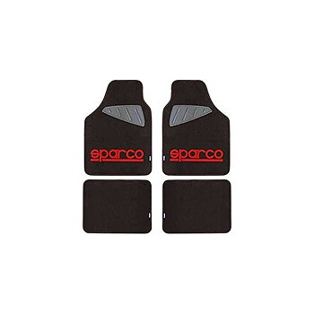 Set med bilgolvmattor Sparco SPC1903 Universal Svart/Röd (4 pcs)