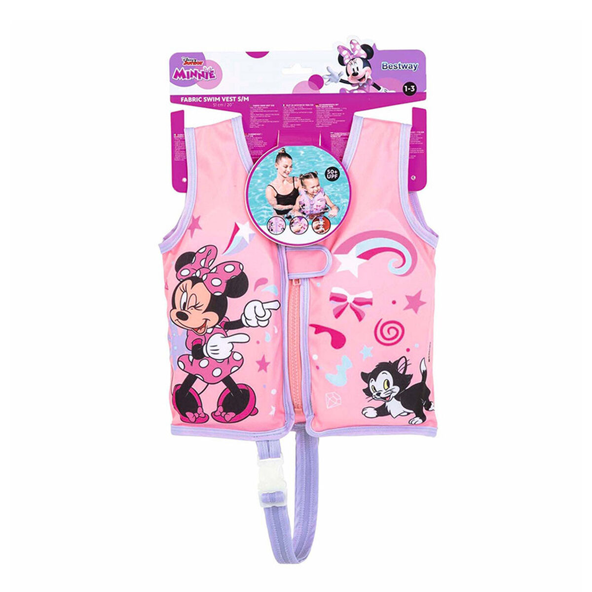 Bestway Disney Minnie UPF 50+ väst 51 cm +1 till 3 år Pool och Strand 09104 - 2