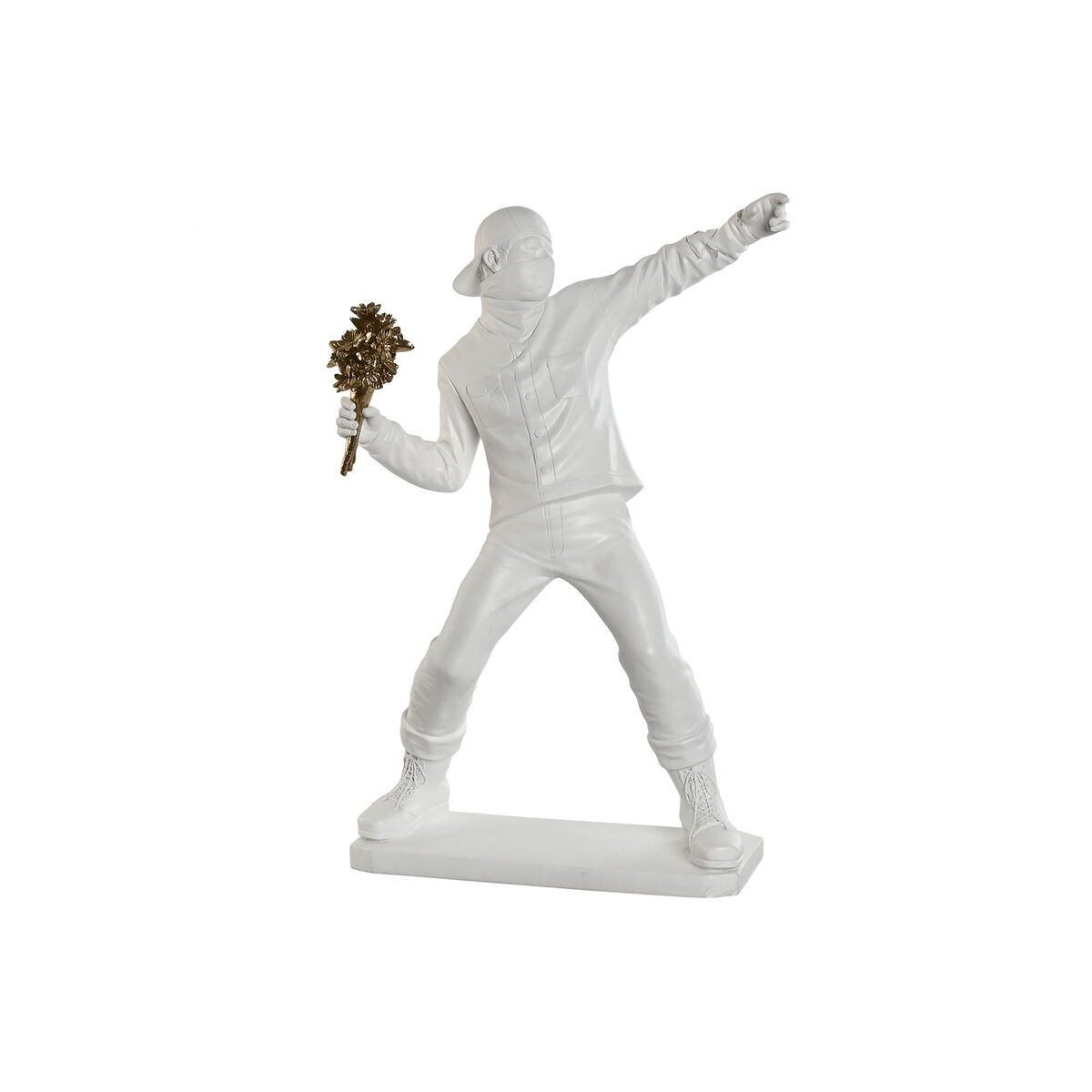 Prydnadsfigur Home ESPRIT Vit Gyllene 41 x 24 x 66 cm