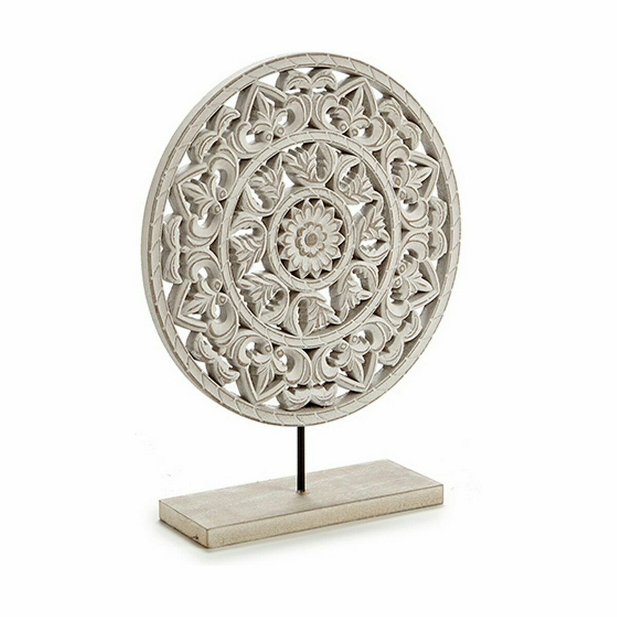 Prydnadsfigur Gift Decor Vit Mandala 30 x 36 x 7 cm (6 antal) - 2
