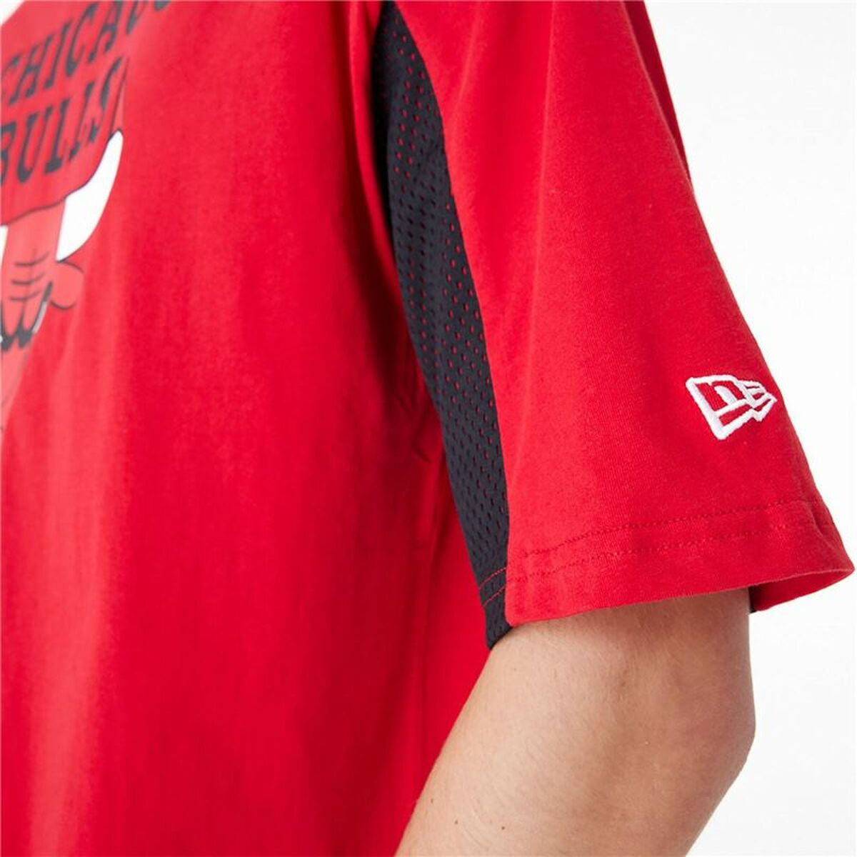 T-shirt med kortärm Herr New Era NBA MESH PANEL OS TEE CHIBU 60435481  Röd (S) - 3