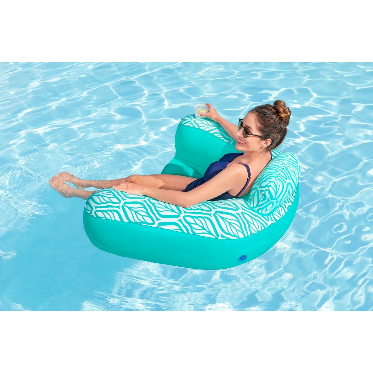 Uppblåsbar poolstol Bestway Comfort Plush 145 x 120 cm - 5