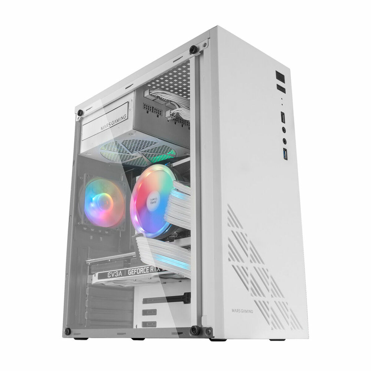 ATX Semitorn Mars Gaming MC100W Vit ATX LED RGB - 3