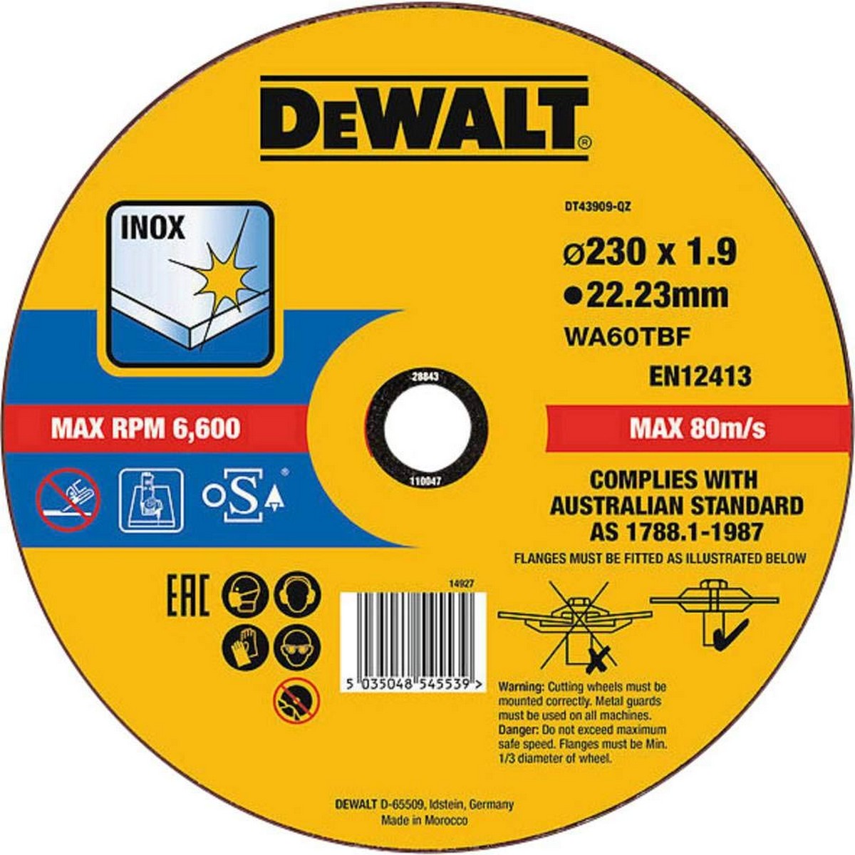 Skärskiva Dewalt dt43909-qz