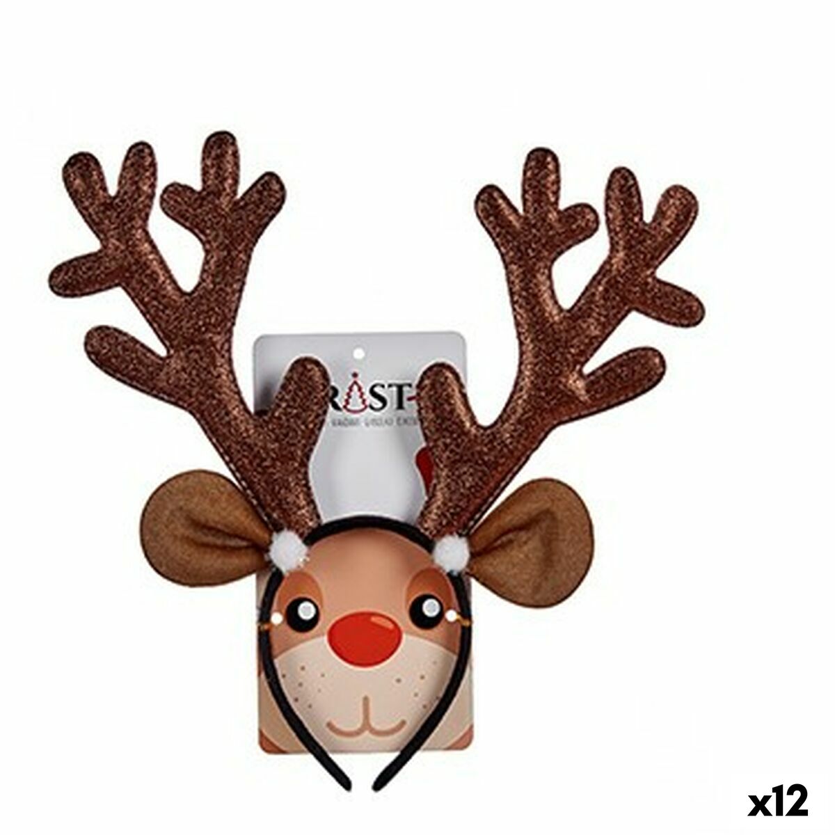 Ren-diadem Brun 32 x 34 x 1,5 cm Horn - 3