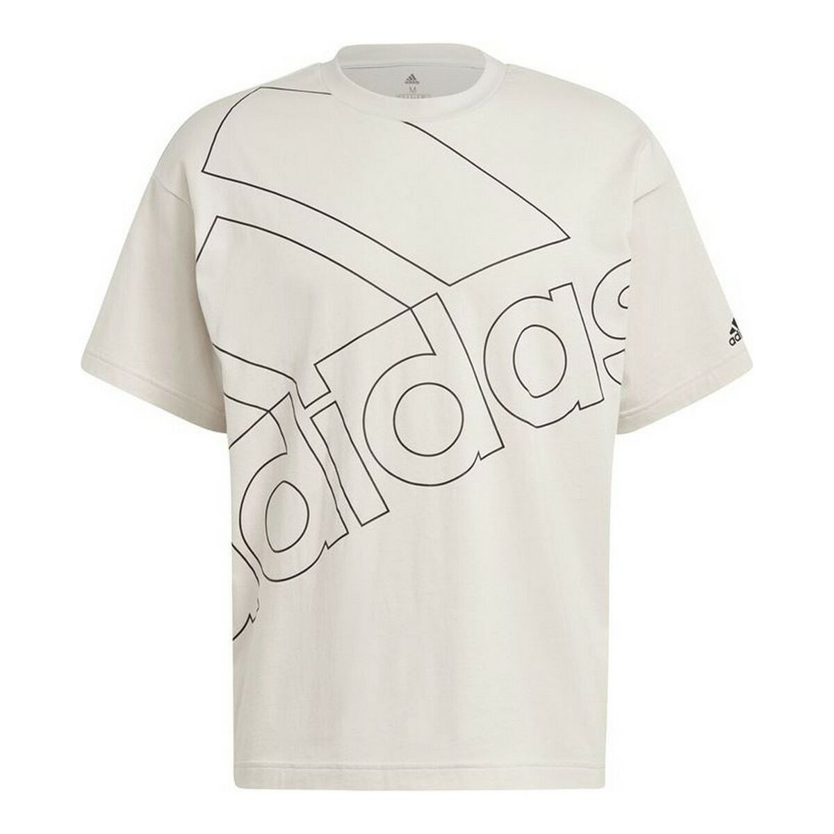 T-shirt med kortärm Herr Adidas Giant Logo Beige