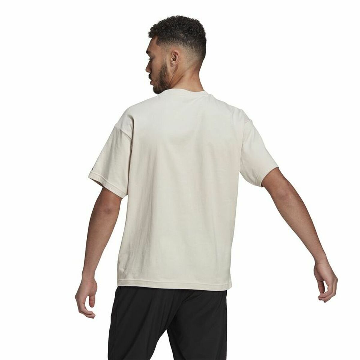 T-shirt med kortärm Herr Adidas Giant Logo Beige - 5