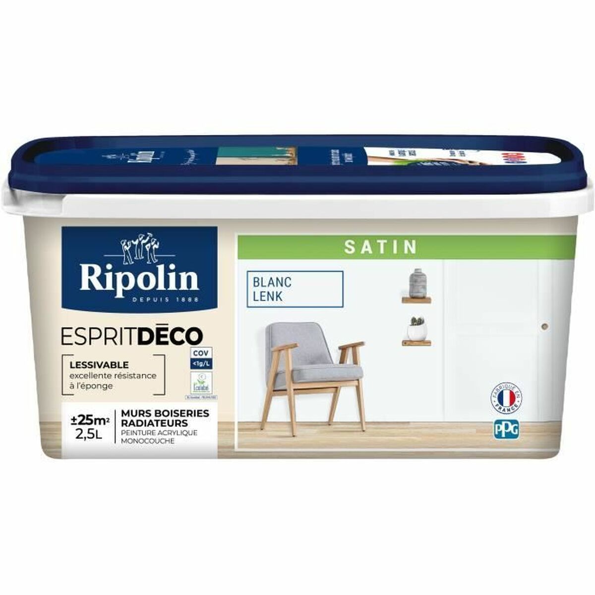 Grundfärg Ripolin Vit Satinfinish 2,5 L