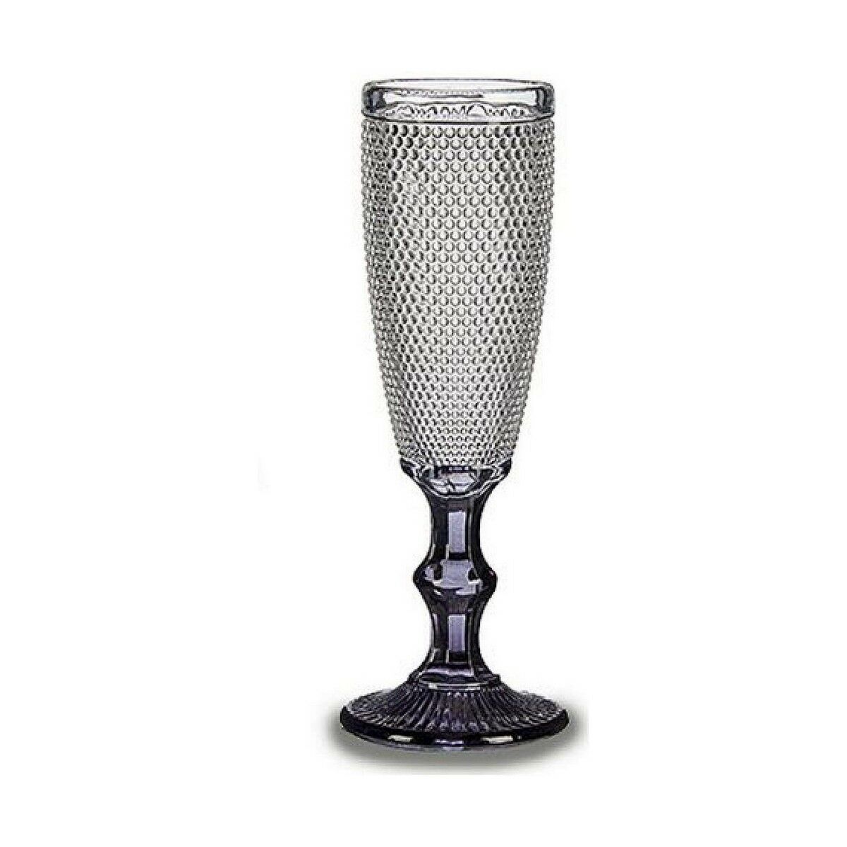 Champagneglas Vivalto Transparent Antracitgrå Glas 185 ml