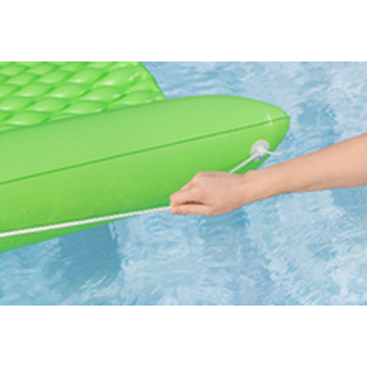 Bestway Jättestor Uppblåsbar Matta Rullbar Grön 213x170 cm Strand och Pool 44106 - 8