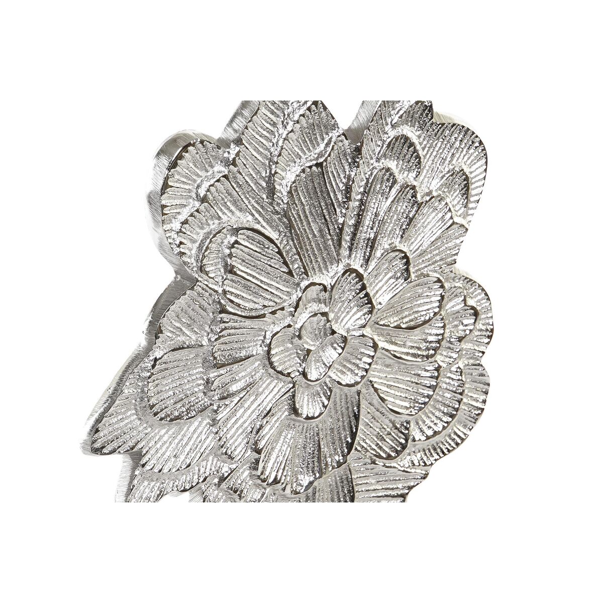 Prydnadsfigur DKD Home Decor 22 x 10 x 38 cm Blomster Champagne Silvrig Orientalisk - 3
