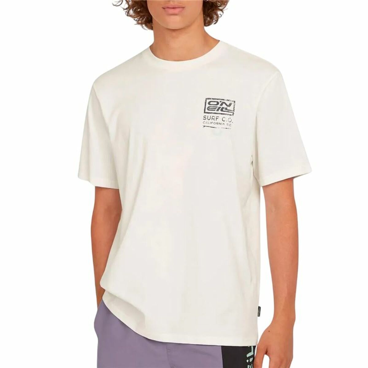 T-shirt med kortärm Herr O'Neill Retro Vit