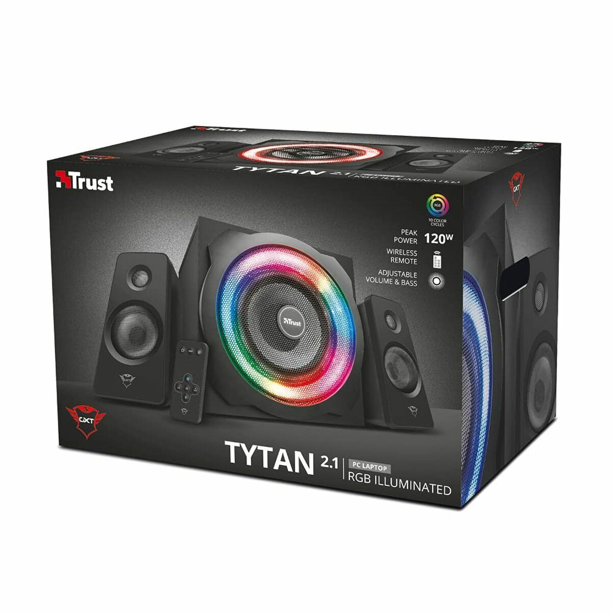 PC-högtalare Trust GXT 629 Tytan 120 W Svart 30 W 60 W 10 W - 2