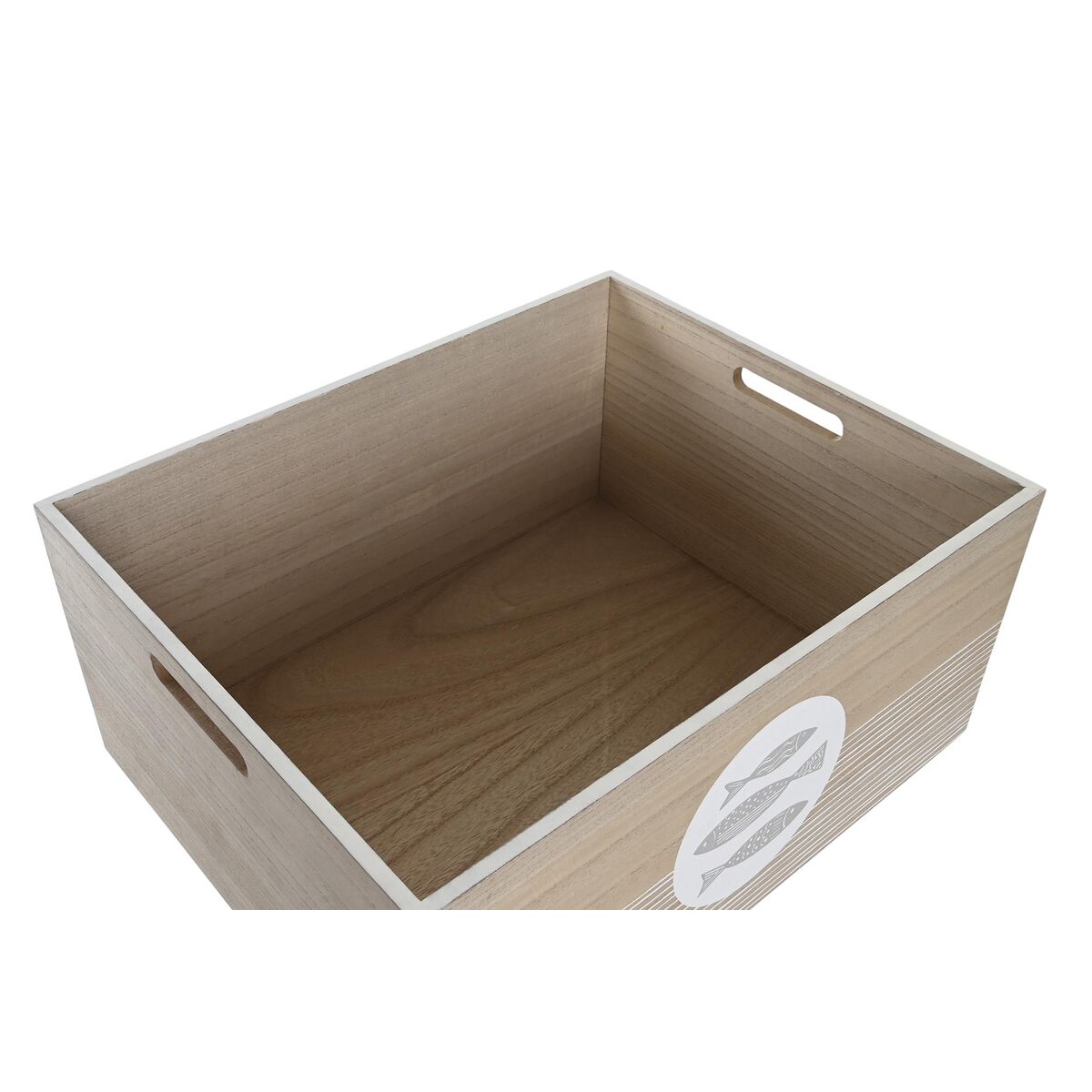 Dekorationslåda DKD Home Decor Naturell Aluminium Trä MDF Spiraler Medelhavs - 2