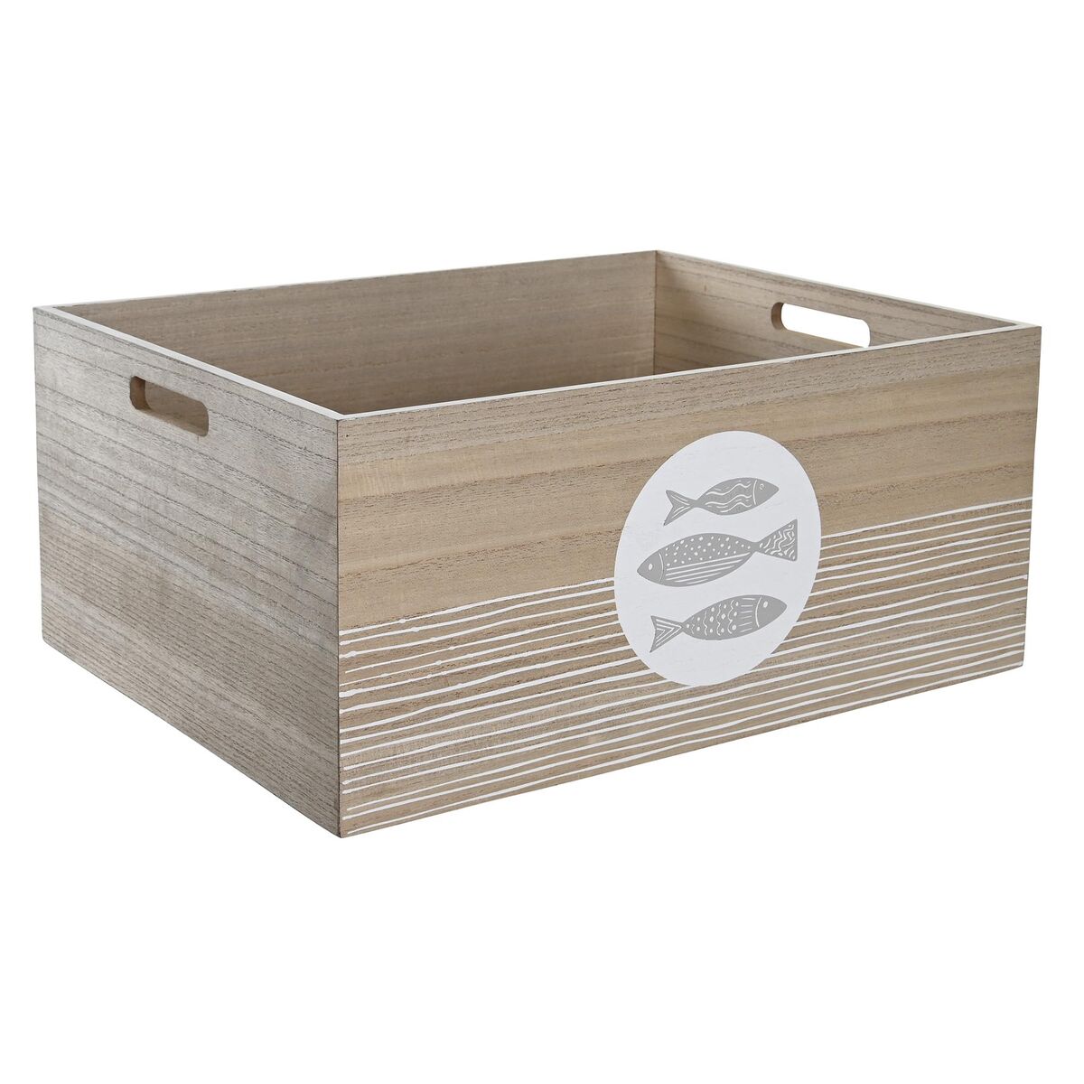 Dekorationslåda DKD Home Decor Naturell Aluminium Trä MDF Spiraler Medelhavs