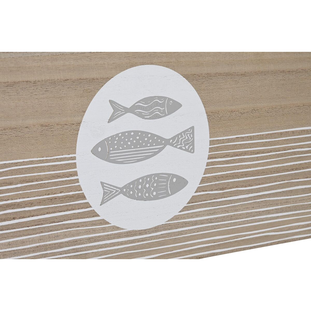 Dekorationslåda DKD Home Decor Naturell Aluminium Trä MDF Spiraler Medelhavs - 3