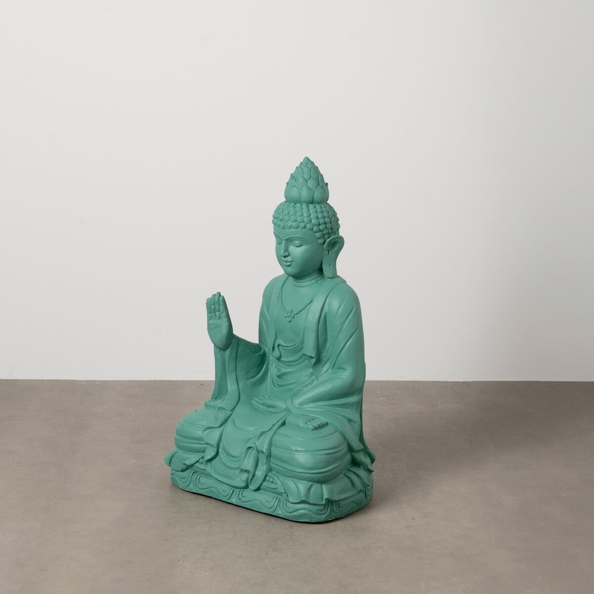 Prydnadsfigur Turkos Buddha 56 x 42 x 88 cm