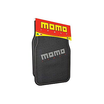 Set med bilgolvmattor MOMO CM009BG Svart/Röd PVC