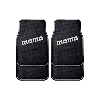 Set med bilgolvmattor MOMO CM009BG Svart/Röd PVC